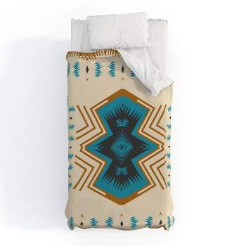 Holli Zollinger Colorado Painted Duvet Cover Set Beige/Blue - Deny Designs