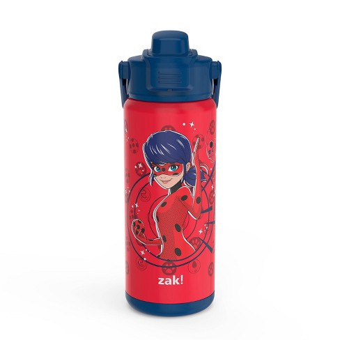 Zak Designs Miraculous Ladybug Water Bottle For School or Travel 25 oz  Durable Plastic Water Bottle With Straw Handle and Leak-Proof Pop-Up Spout  Cover Miraculous Ladybug 25oz