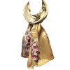Wrapables Luxurious 100% Charmeuse Silk Long Scarf with Hand Rolled Edges, Swallows - 4 of 4
