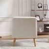 APRILSOUL 24.4" Wide Modern Upholstered Armless Chair with Rubber Wood Legs, Chenille,for Living Room,Bedroom,Office and Reading Room, - 4 of 4