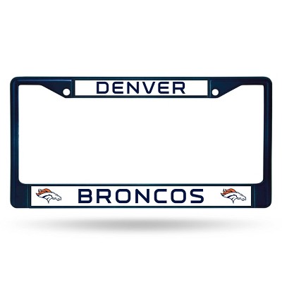 NFL Denver Broncos Colored Chrome License Plate Frame