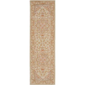 Nourison Jazmine JAZ01 Sand/Gray/Pink Indoor Area Rug - 2'3 x 8' - 1 of 4