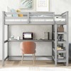 YOOCOZZ Full Size Loft Bed with Built-in Desk and 4-Tier Shelves - 2 of 4