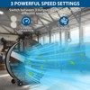 Floor Fan, Industrial Fan - 30 Inch High Velocity Drum Fan, 330W 3 Speed Heavy Duty Metal Fan with Casters & Handle - 2 of 4