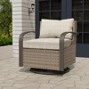 YARDSIGHT Outdoor Swivel Rocker Patio Set ¨C Rattan Chairs with Cushions & Stainless Steel Armrest Frames Ideal for Garden, Backyard, Porch - 2 of 4