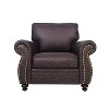 Mid-Century Modern Armchair with Rivet and Breathable Leather Upholstery - 4 of 4