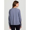 RBX Active Women's Ultra Lightweight Soft Cotton Blend French Terry Crewneck Sweatshirt with Crochet Trim - 2 of 4