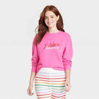 Women's J'Adore Christmas Matching Family Sweatshirt - Wondershop™ Pink