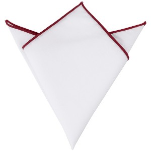 INSPIRE CHIC Men's Cotton Contrast Solid Color Tuxedo Pocket Squares Handkerchiefs - 1 of 4