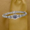 Ross-Simons 2.50 ct. t.w. Sapphire and .90 ct. t.w. Diamond Bracelet in Sterling Silver - 3 of 4