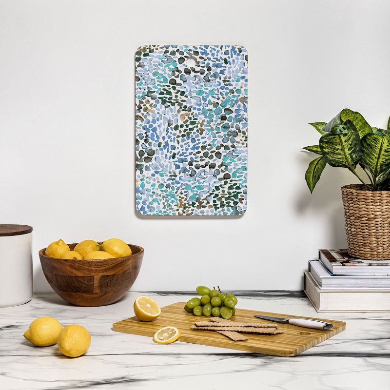 Ninola Design Blue Speckled Painting Watercolor Stains Cutting Board - Deny Designs, 3 of 4