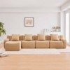 Aukfa Modular Teddy Fabric Sofa,Convertible Modular Sectional Sofa Set , 4-Seats with 1/2 Ottoman Soft Boneless Design for Living Room - 3 of 4