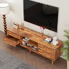 HDZNVF 63 Inch TV Stand Features Vintage-style and Bevel Design - 3 of 4