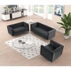 3-Piece Velvet Sofa Sets Contemporary Home Theater Seating Upholstered Couch Set for Living Room - Morden Fort - 4 of 4