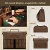 Leather Messenger Bag  Vintage Laptop Bag Waterproof Briefcases  Computer Shoulder Bag - 3 of 4