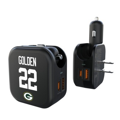 NFL Green Bay Packers Players Game Tactic 18-Watt 2 in 1 USB A/C Charger