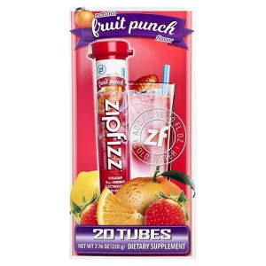 Zipfizz Energy Drink Mix, Fruit Punch, 20 Tubes, 0.39 oz (11 g