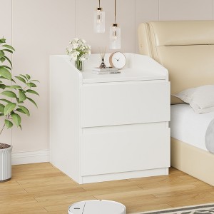 Nightstand with 2 Drawer, Modern Bed Side Table, Handle Free Design, for Living Room, Bedroom - 1 of 4