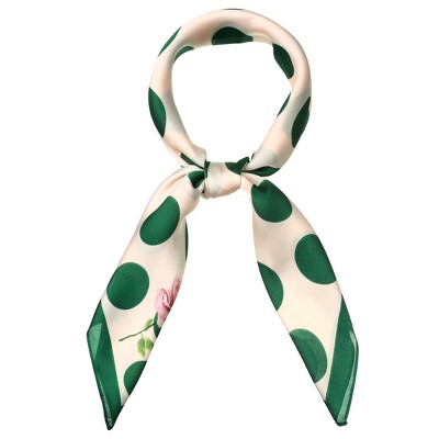 INSPIRE CHIC Women's Polka Dot Square Neckerchief Headband 27.56*27.56 inches(L*W)
