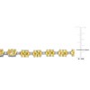 EVERLY JEWELRY | Sterling Silver 38.65 CT TGW White and Yellow Cubic Zirconia Bracelet - 7 in - 3 of 4