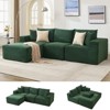 108" Modular Sectional Sofa - L Shaped Boneless Cloud Couch with 67.5" Chaise, Reversible L/R Facing, No Assembly Required, Corduroy Fabric - 2 of 4