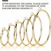Clip - on Hoop Earrings, Gold Non - Piercing Set for Women Fashionable Hypoallergenic - 2 of 4