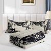 Acoinel 3 Pcs Moth Skull Lightwight Ultra Soft Comforter Set with 2 Pillowcases, White - 3 of 4