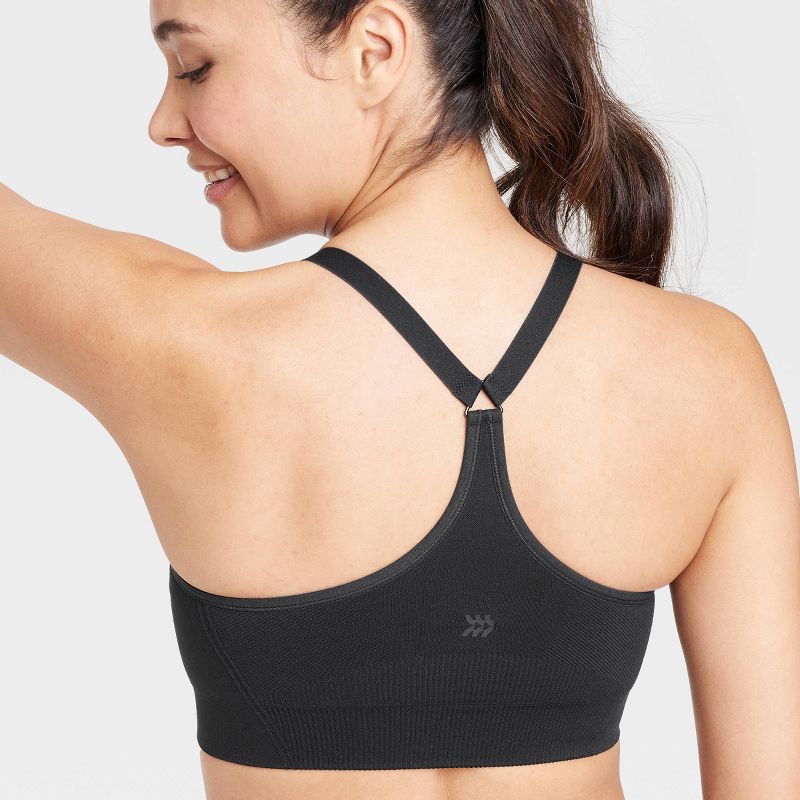 Women's Seamless Medium Support Cami  Sports Bra - All In Motion™, 4 of 5