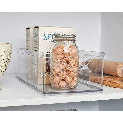 iDESIGN Recycled Plastic Cabinet and Pantry Storage Bin with Integrated Handle Clear Bin: Kitchen Organizer, 16"x8"x5" — фото 5