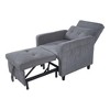NicBex 28.35 Inch Convertible Single Sofa,Pull Out Sleeper Chair Beds with Side Pockets for Living Room,Apartment,Gray - 2 of 4