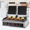 VEVOR Commercial Panini Grill, 3600W Electric Sandwich Panini Maker, Stainless Steel Double Sandwichs Press Grill, 19x9 in Flat Enamel Plate, Silver - 2 of 4