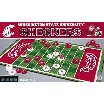 MasterPieces Officially licensed NCAA Washington State Cougars Checkers Board Game for Families and Kids ages 6 and Up