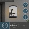 VAXCEL 1-Light 8 in. Wide Indoor-Outdoor Rustic Flush Mount Wall Sconce with Glass Shade - 2 of 4
