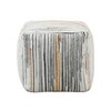 Vynxaria Cylindrical Chenille Pouf ¨C Modern Ottoman & Versatile Footstool - 2 of 4