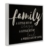 Stupell Industries Family Crazy Loud Love Inspirational Word Black Design Framed Giclee Art - 3 of 4
