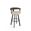 Amisco Lars Counter Height Barstool: 33" High, Pewter Frame, Polyester, pot Clean, Fixed Height - 4 of 4