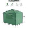 Outdoor Greenhouse, 6 x 8 ft Portable Walk-In Greenhouse with Roll-Up Zipper Entry Door and Roll-Up Side Windows, Instant Pop-Up Canopy - 4 of 4