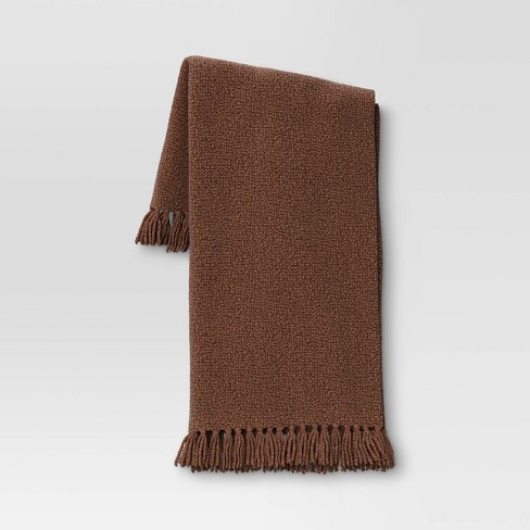 Boucle Reversible Throw Blanket Light Brown - Threshold™ : Target