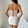 Women‘s Embroidered Bustier Top: Sexy Backless Corset with Adjustable Ties for Club & Vacation - 3 of 4