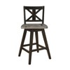 NicBex Dining Chairs Set of 2 Counter Height Chairs Black X-Back 360-degree Swivel Chair for Kitchen - 3 of 4
