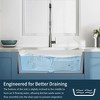 Gulches 24" White Fireclay Farmhouse Sink, 24x16 Apron Front Single Basin, Porcelain Ceramic, for Small Kitchen & Laundry, with Bottom Grid & Strainer - 4 of 4