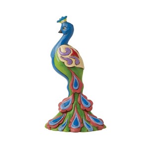 Jim Shore 4.75 In Peacock Figurine Mini Bird Quilt Design Bird Figurines - 1 of 3