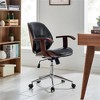 New Pacific Direct Samuel PU Bamboo Office Chair w/ Armrest - image 2 of 4