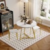 Round Dining Table Set for 2, Space-Saving Kitchen Table and Upholstered Chairs, Compact Modern Apartment Table and Chairs - 3 of 4