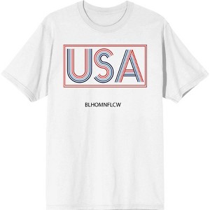Americana USA Neon Sign Men's Crew Neck Short Sleeve Tee - 1 of 2