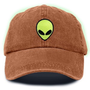 Dalix Alien Embroidered UFO Dad Hat Cotton Baseball Cap Adjustable Mens - 1 of 4