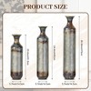 Zeus & Ruta Torch-Fired Burnt Finish Metal Floor Vases Set of 3 - 28.34"/24.4"/20.4"H Rustic Flower Vases for Farmhouse Living Room - 4 of 4
