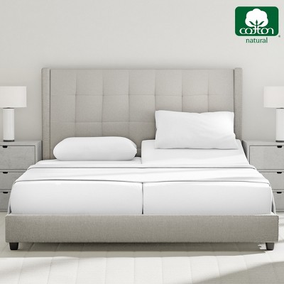 Bright White 1000 Thread Count Cotton Sateen Split King Sheet Set