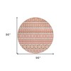 Salmon Beige And Copper Quatrefoil Washable Indoor Outdoor Area Rug - 3 of 4