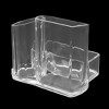 Unique Bargains Acrylic Makeup Desk Storage Box Cosmetic Brushes Pen Holder Case Organizer Clear 1 Pc - 3 of 3